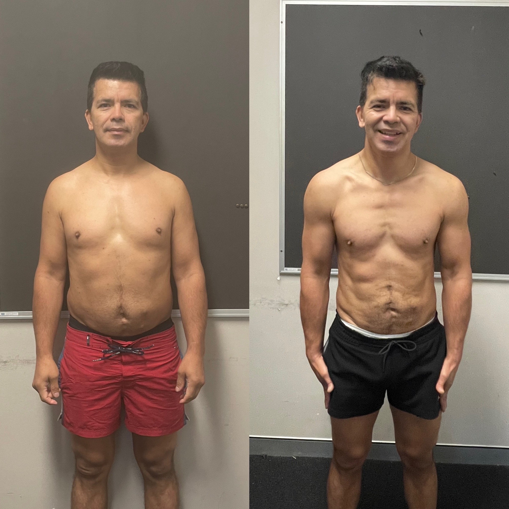 Hebert before and after front transformation