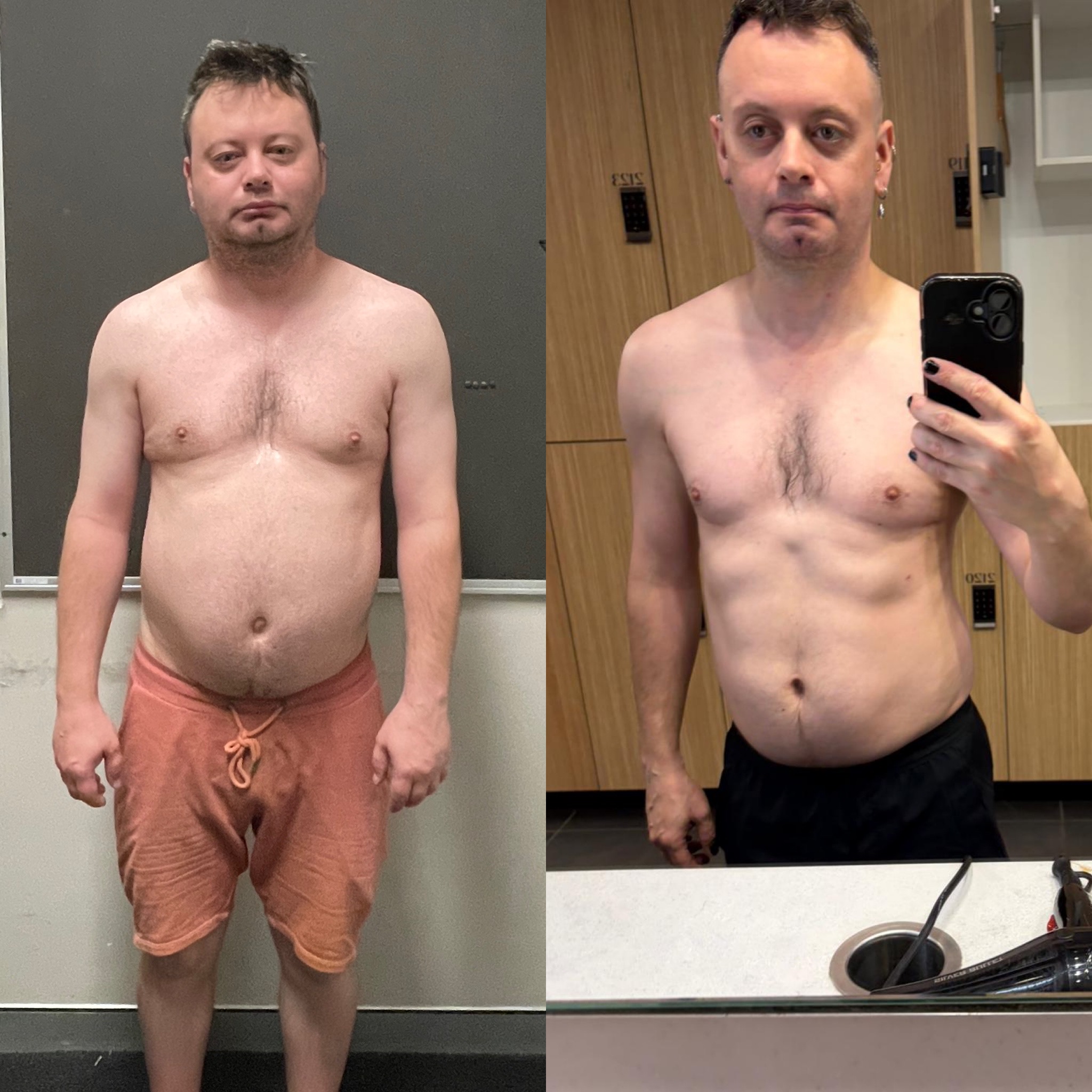 Tim before and after transformation